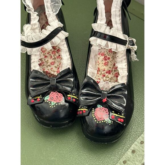 Japanese Lolita Women's harajuku chunky whimsygoth fairy goth Y2K Shoes Size 39 - Picture 10 of 11